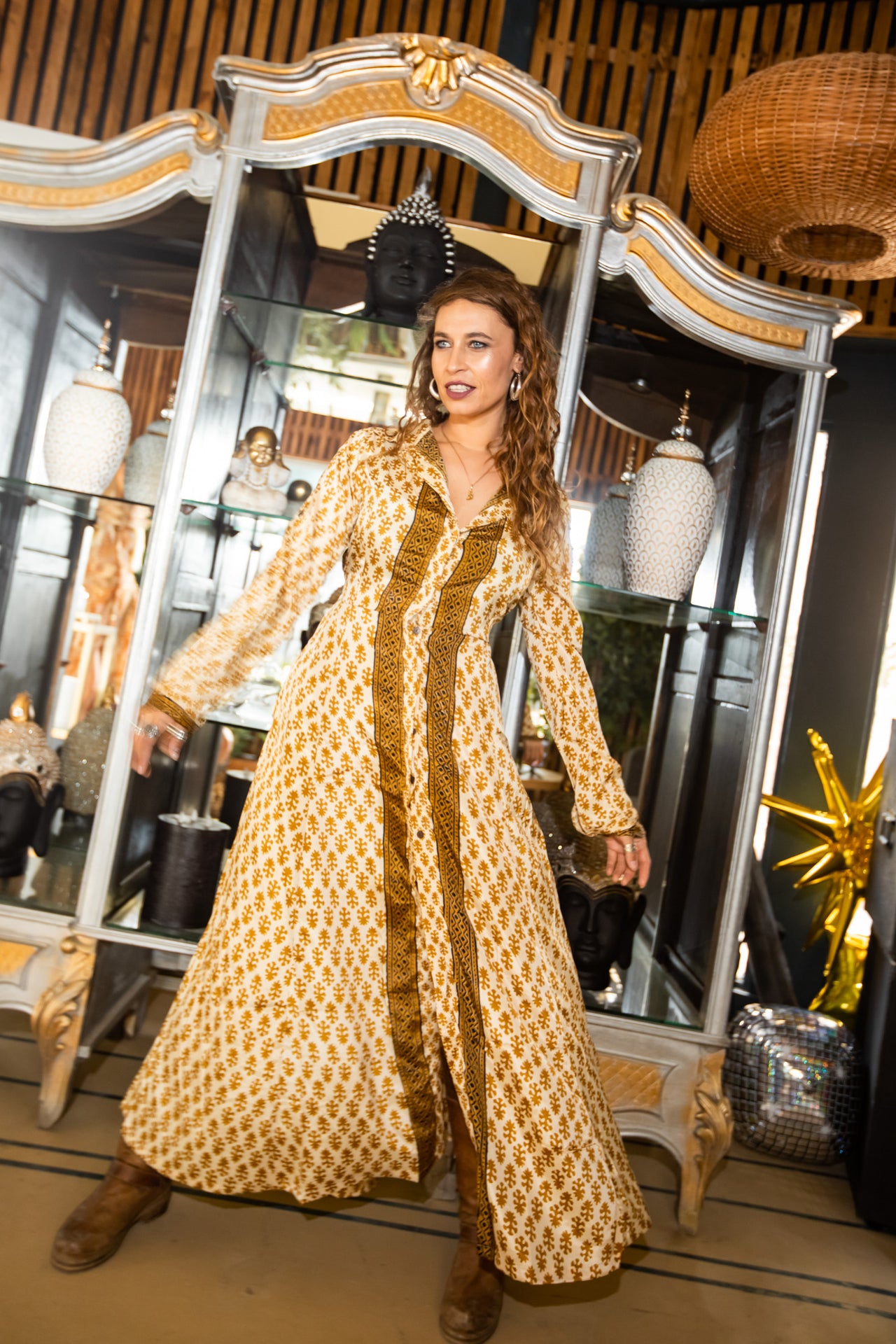 Vestido largo Kimono Akira Animal Print