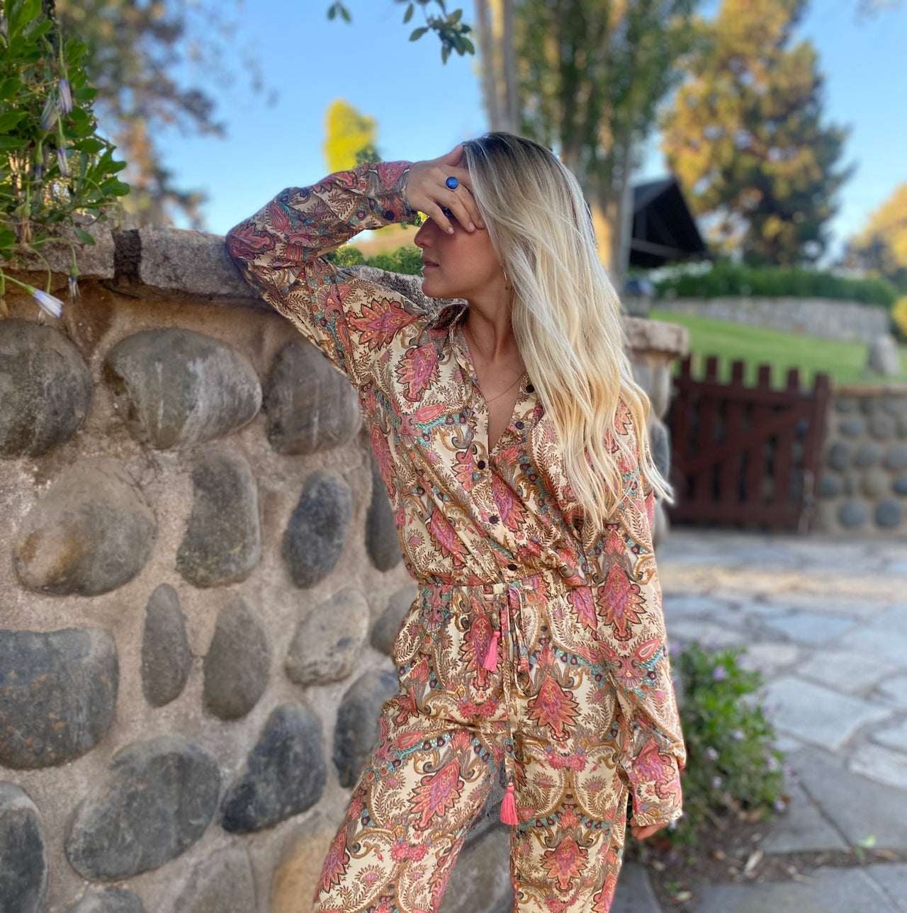 Conjunto de seda Golden Art