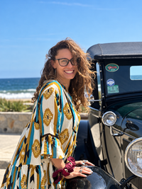 Thumbnail for Vestido corto BOHO BLOCK PRINT MAYA
