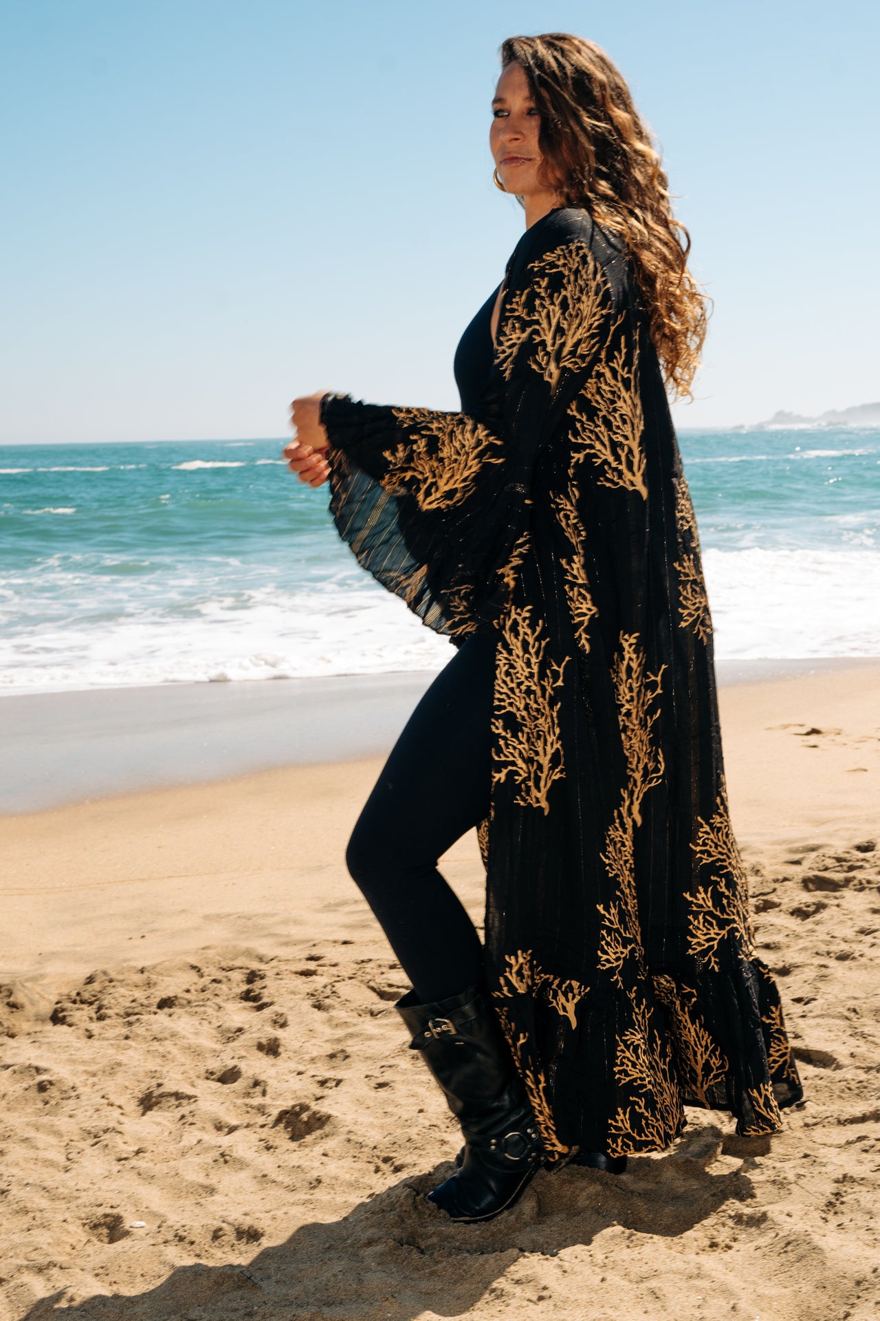 Kimono Emperatriz Black Coral