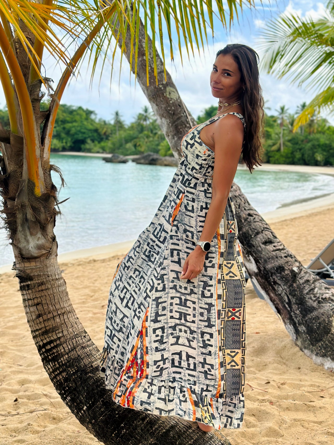 Vestido Largo Africa Print