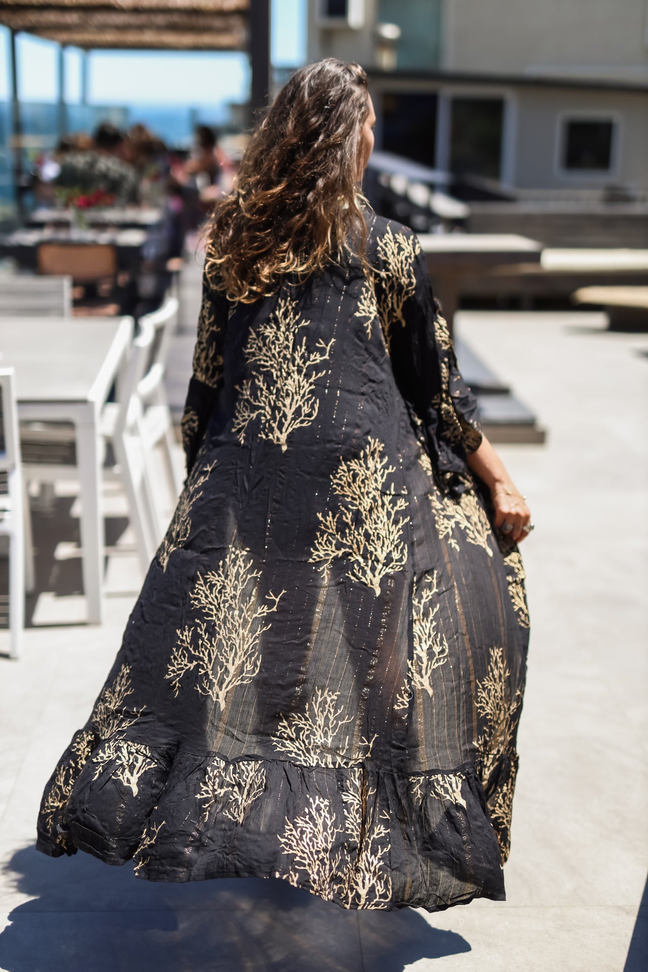 Kimono Emperatriz Black Coral