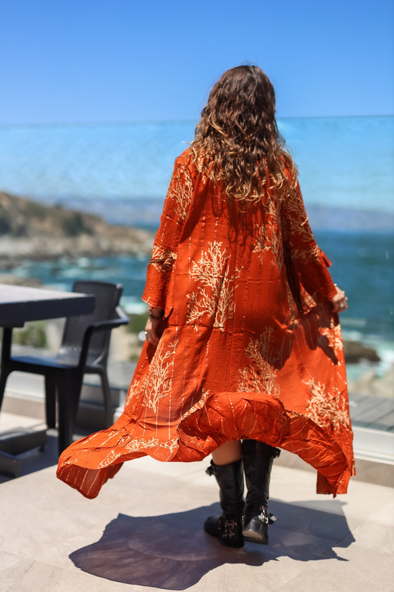 Kimono Emperatriz Coral Terracota