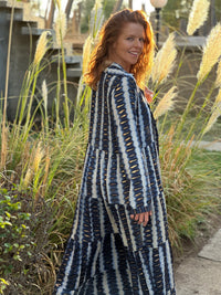 Thumbnail for Kimono  Aya Azul Dorado
