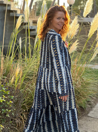Thumbnail for Kimono  Aya Azul Dorado