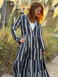 Thumbnail for Kimono  Aya Azul Dorado